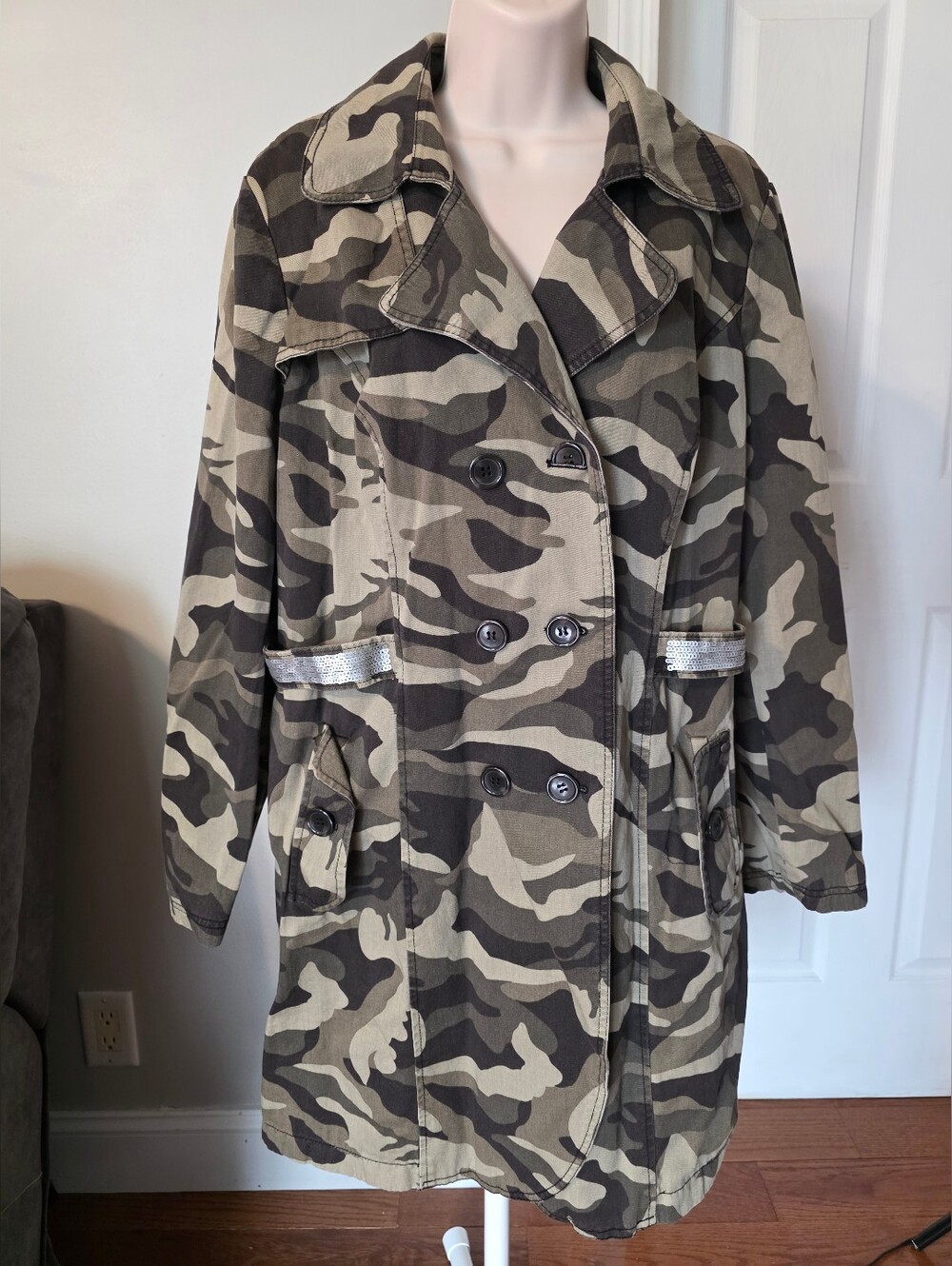 INC International Concepts Women's Camo Jacket